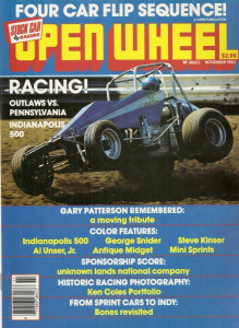 OPEN WHEEL 1983 NOV - GARY PATTERSON, GEORGE SNIDER, AL UNSER, INDY 500, DANA